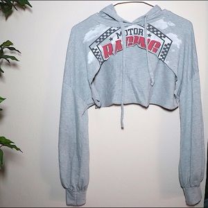Cropped Race-Track long sleeved hoodie 🚗 🔥